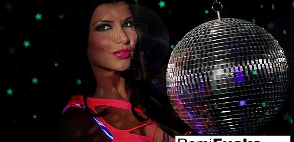  Romi Rain plays with a disco ball before stuffing toying her pussy!